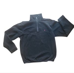 Polo Men's Classic Black QuaterZip-Up Fleece
